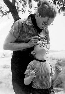 Martin Johnston and his mother