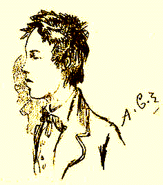 Rimbaud, sketch by Cazals