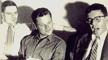 L to R: James Schuyler, John Ashbery, Kenneth Koch,  August 1956