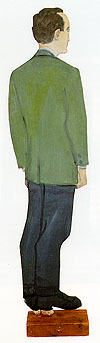 Frank O'Hara, cutout, by Alex Katz, back view