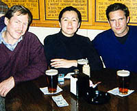 photo of Kent Johnson (left) and friends