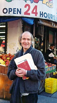Simon Pettet, New York, November 2003, photo by John Tranter