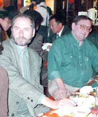 Peter Robinson with Ric Caddel, Sendai, Japan, 2000, photo Eiichi Hara