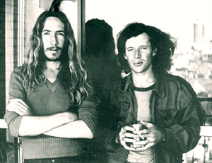 Ken Bolton (left), Colin Mitchell, Glebe, 1976, photo Anna Couani