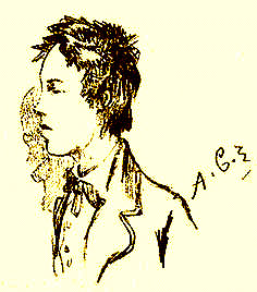 Rimbaud at seventeen, 1871, a sketch by Cazals