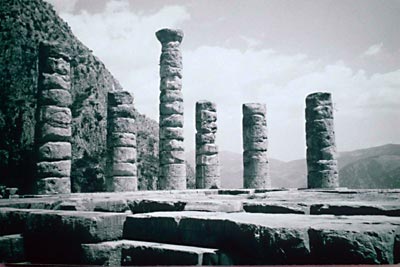 Delphi: the temple of Apollo, as it stands today