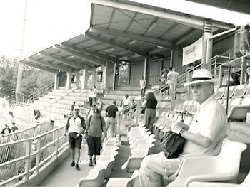 Bowering at the ballpark. Photo: Jean Baird. Permission: Jean Baird. 