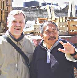 Norbert Francis with SEMYCA coordinator Pablo Rogelio Navarrete Gómez