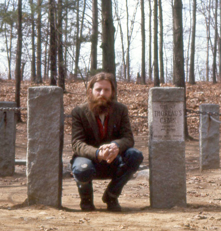 Bob Arnold at Walden Pond, 1975. Photo Susan Arnold.