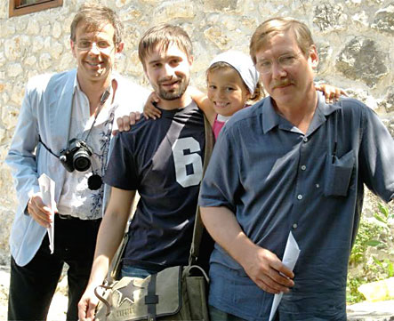 With Francis Jones, Mario, and young citizen of Pociteli (D. Hasanbegović)