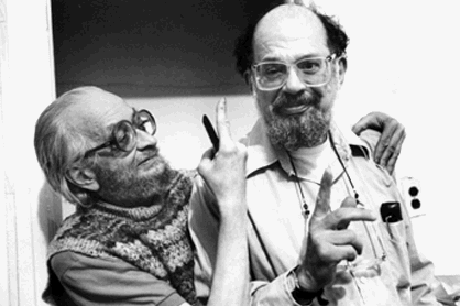 Harry Smith and Allen Ginsberg at Ginsberg’s apartment. 437 East 12th St. NYC. 1988 Photo by Brian Graham. Courtesy the photographer.