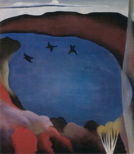 Georgia O’Keeffe, Lake George with Crows (1921)