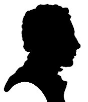 Silhouette of John Keats in 1819 by Charles Brown; this was given as a gift to Keats's sister, Fanny