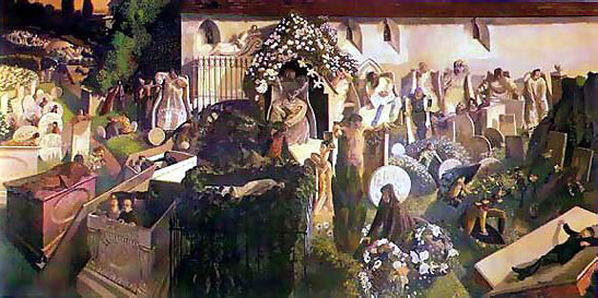 The Resurrection, Cookham, by Stanley Spencer