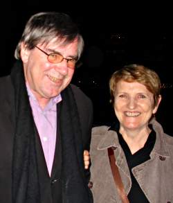 Wystan Curnow with Pam Brown, Sydney Harbour, photo by John Tranter