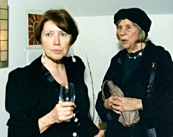 Kathleen Fraser, left, with Barbara Guest, 1996.